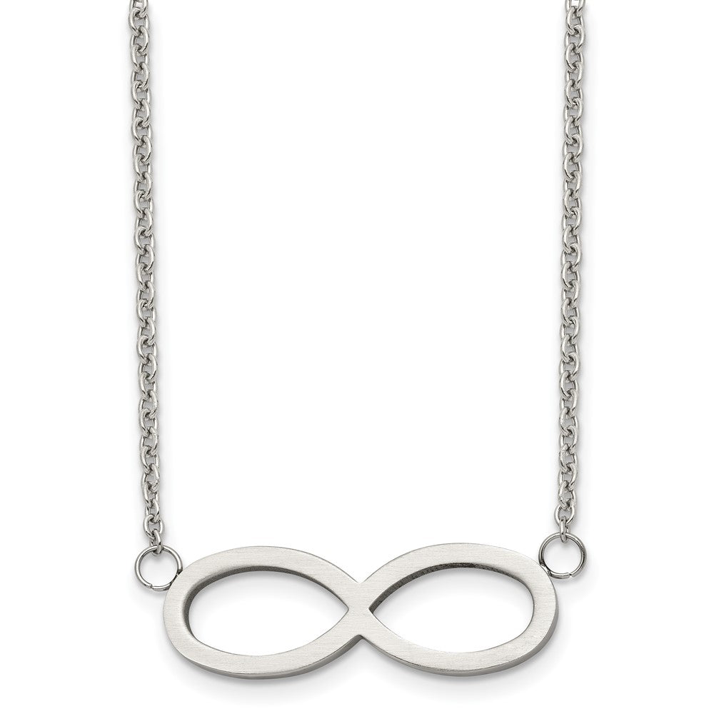 Stainless Steel Brushed/Polished Infinity Symbol NecklaceSRN1293-20