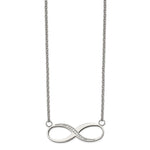 Load image into Gallery viewer, Stainless Steel Infinity Polished CZ NecklaceSRN1295-20
