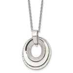 Load image into Gallery viewer, Stainless Steel Oval Three Piece Polished Pendant NecklaceSRN1345-20
