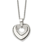 Load image into Gallery viewer, Stainless Steel Heart Three Piece Polished NecklaceSRN1346-20
