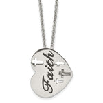Load image into Gallery viewer, Stainless Steel Enameled Polished Heart NecklaceSRN1355-20
