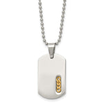 Load image into Gallery viewer, Stainless Steel Yellow IP-plated NecklaceSRN138-22
