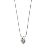 Load image into Gallery viewer, Stainless Steel Small CZ Polished NecklaceSRN1391-18
