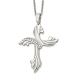Load image into Gallery viewer, Stainless Steel Polished with CZs Cross NecklaceSRN1425-20
