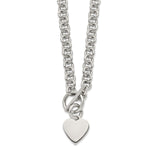Load image into Gallery viewer, Stainless Steel Polished Heart Toggle NecklaceSRN1465-18
