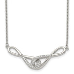 Load image into Gallery viewer, Stainless Steel Polished Infinity Symbols with CZs NecklaceSRN1540-19
