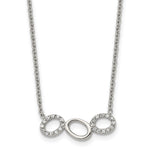 Load image into Gallery viewer, Stainless Steel Polished CZ NecklaceSRN1556-18
