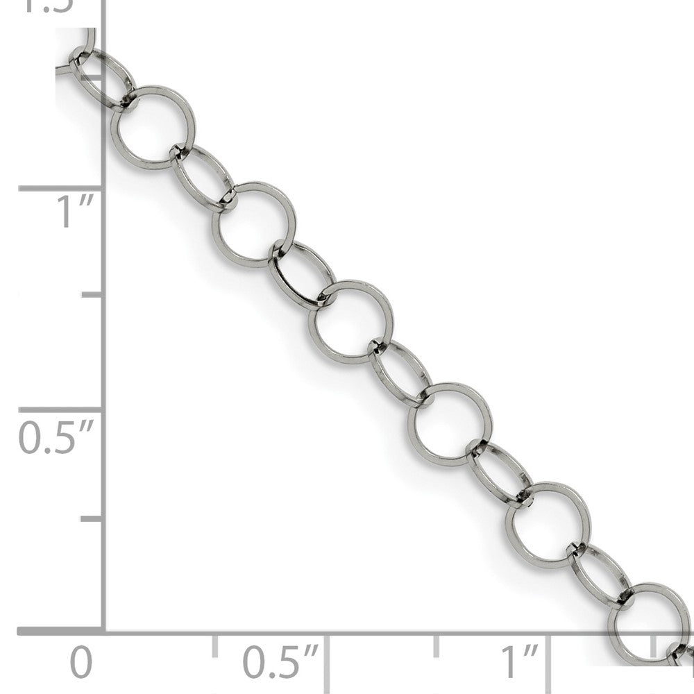 Stainless Steel Polished 6MM Circle Link NecklaceSRN1567-22