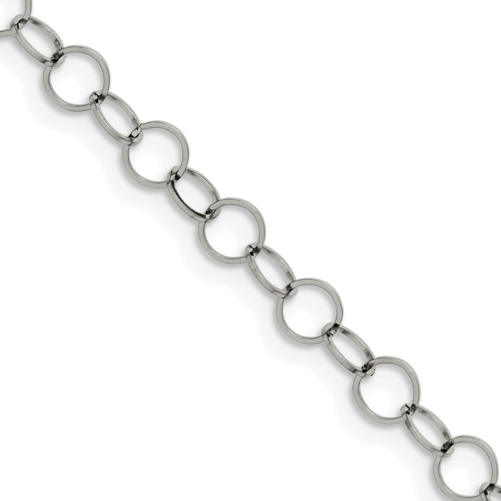 Stainless Steel Polished 6MM Circle Link NecklaceSRN1567-22
