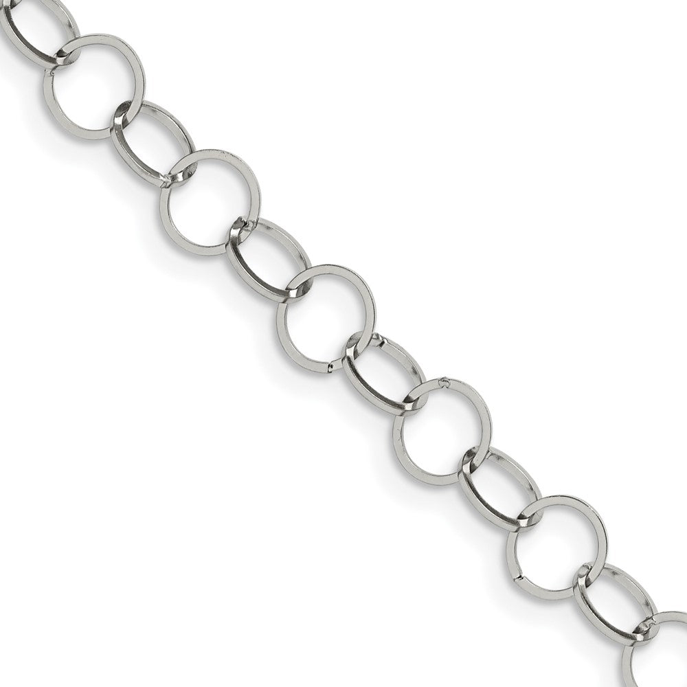 Stainless Steel Polished 8MM Circle Link NecklaceSRN1568-22