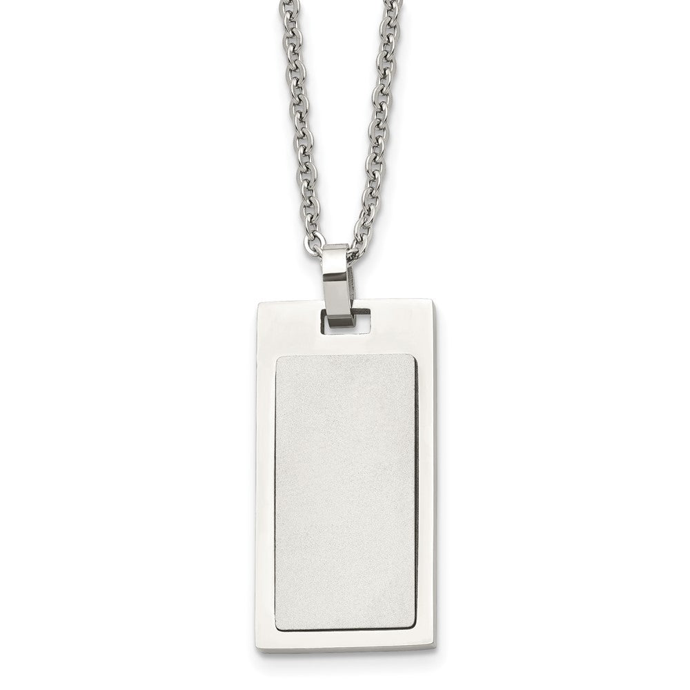 Stainless Steel Brushed and Polished NecklaceSRN1588-22