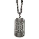 Load image into Gallery viewer, Stainless Steel Antiqued Brushed Eagle NecklaceSRN1593-22
