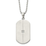 Load image into Gallery viewer, Stainless Steel Brushed and Polished w/CZ NecklaceSRN1594-20
