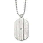 Load image into Gallery viewer, Stainless Steel Brushed and Polished w/CZ NecklaceSRN1597-20
