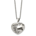 Load image into Gallery viewer, Stainless Steel Polished Heart Dream NecklaceSRN1600-18
