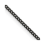 Load image into Gallery viewer, Stainless Steel Polished Black IP-plated 2.25mm Round Curb ChainSRN1607-16
