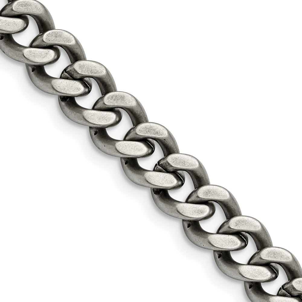 Stainless Steel 9.25mm Oxidized Curb ChainSRN1612-20