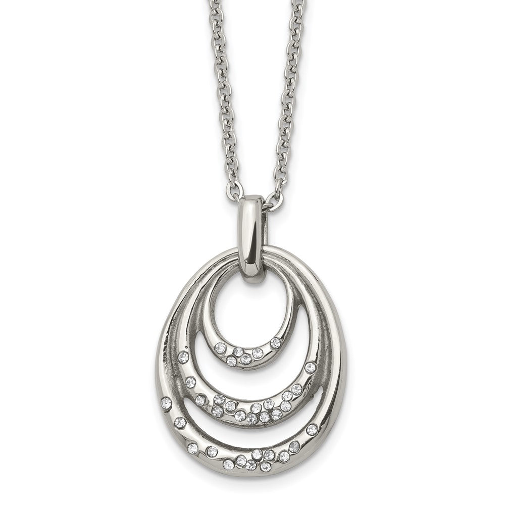 Stainless Steel CZ NecklaceSRN1622-20
