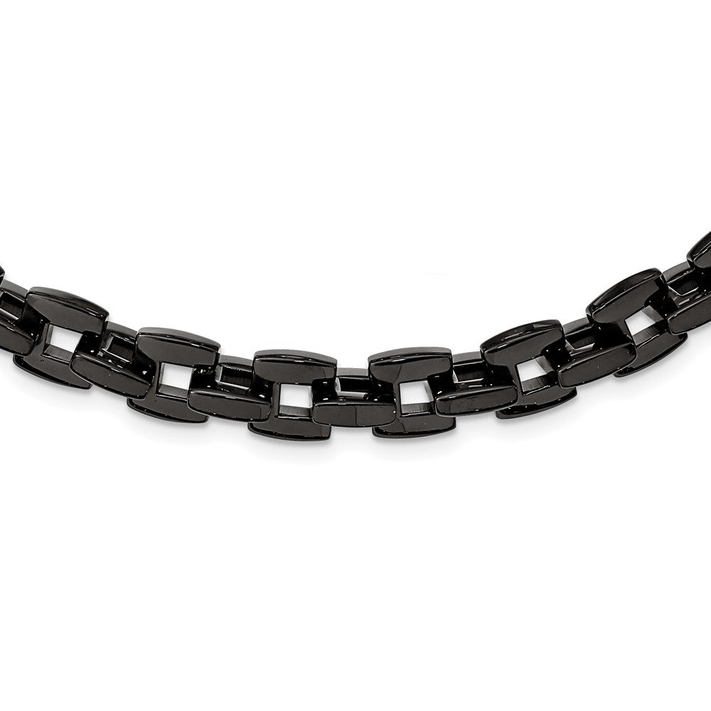 Stainless Steel Black IP-plated 19.75in NecklaceSRN165-20