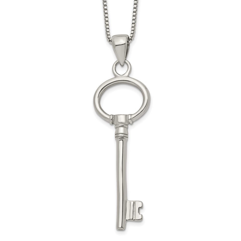 Stainless Steel Polished Key NecklaceSRN1700-20
