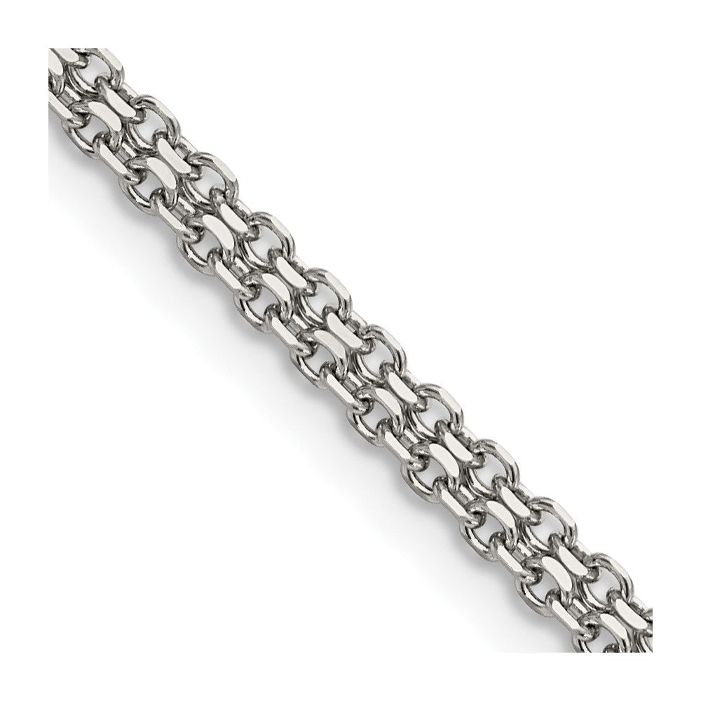 Stainless Steel Polished 3.10mm Bismark ChainSRN1885-20