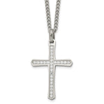 Load image into Gallery viewer, Stainless Steel CZ Cross NecklaceSRN1923-24
