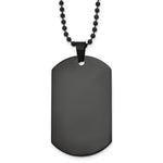 Load image into Gallery viewer, Stainless Steel Polished Black IP Dog Tag NecklaceSRN1924-20

