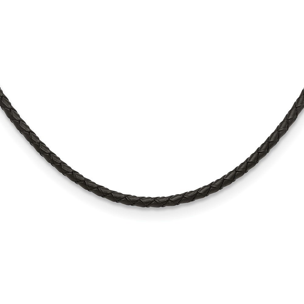 4.0mm Genuine Leather Weave NecklaceSRN198-18