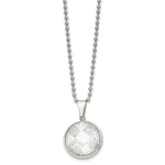 Load image into Gallery viewer, Stainless Steel Polished Soccer Ball Design with Acrylic Beaded NecklaceSRN2292-22
