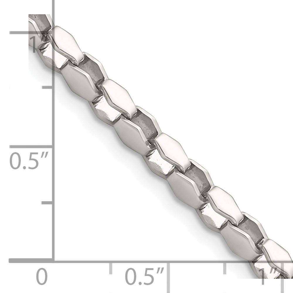 Stainless Steel Polished Fancy Link 24in ChainSRN2711-24