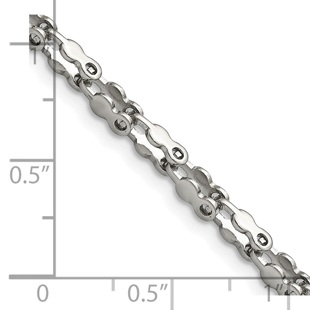 Stainless Steel Polished Fancy Link 18in ChainSRN2712-18