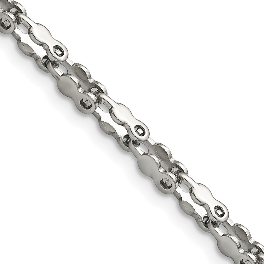 Stainless Steel Polished Fancy Link 18in ChainSRN2712-18