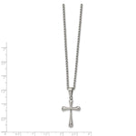 Load image into Gallery viewer, Stainless Steel Polished 22in Cross NecklaceSRN2754-22
