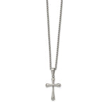 Load image into Gallery viewer, Stainless Steel Polished 22in Cross NecklaceSRN2754-22
