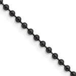 Load image into Gallery viewer, Stainless Steel 2.4mm IP Black-plated 18in Ball ChainSRN668BP-18
