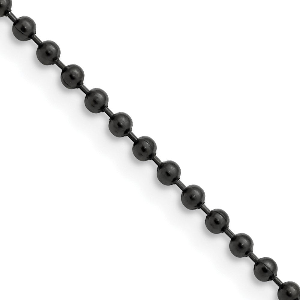 Stainless Steel 2.4mm IP Black-plated 18in Ball ChainSRN668BP-18