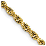 Load image into Gallery viewer, Stainless Steel Yellow IP-plated 4.0mm 18in Rope ChainSRN673GP-18
