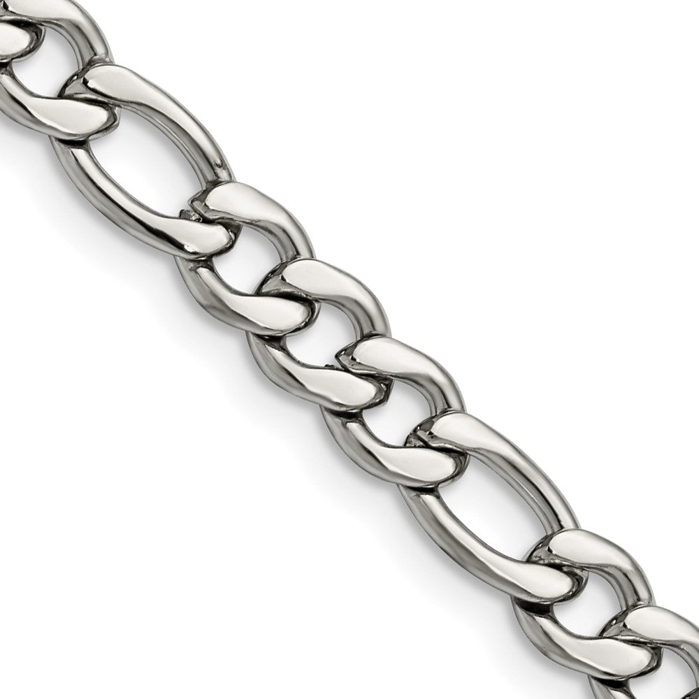 Stainless Steel 6.75mm 8in Figaro ChainSRN681-8