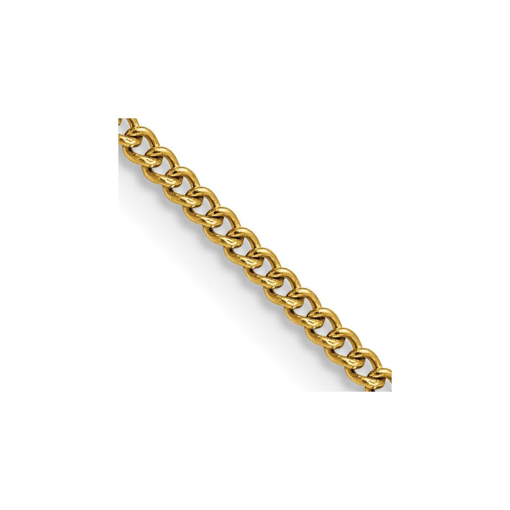 Stainless Steel IP Gold-plated 2.25mm 18in Round Curb ChainSRN685GP-18