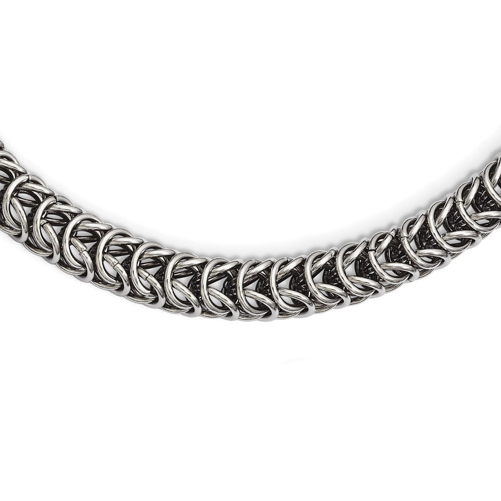 Stainless Steel Fancy 18in NecklaceSRN947-18
