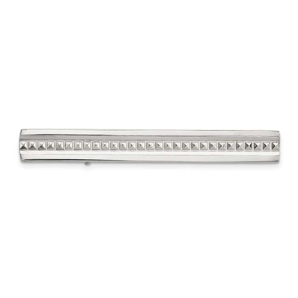 Stainless Steel Polished Studded Tie BarSRT114