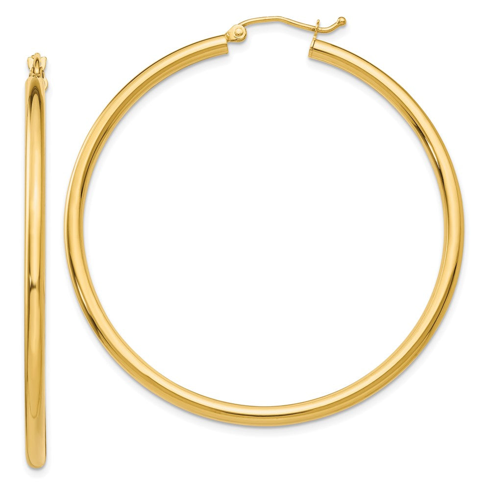 Leslie's 14k Polished 2.5mm Lightweight Tube Hoop EarringsLE2229