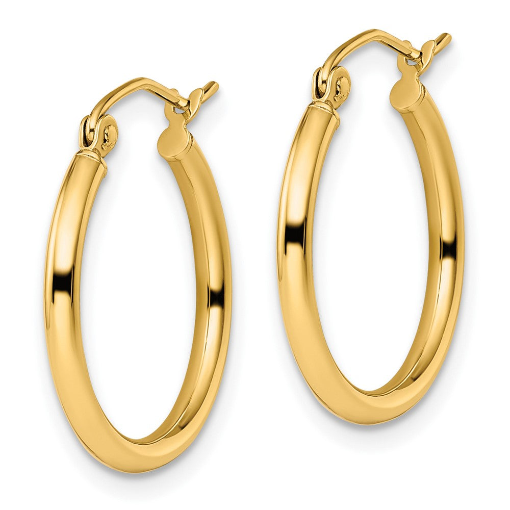 Leslie's 10K Polished Hinged Hoop EarringsTA02