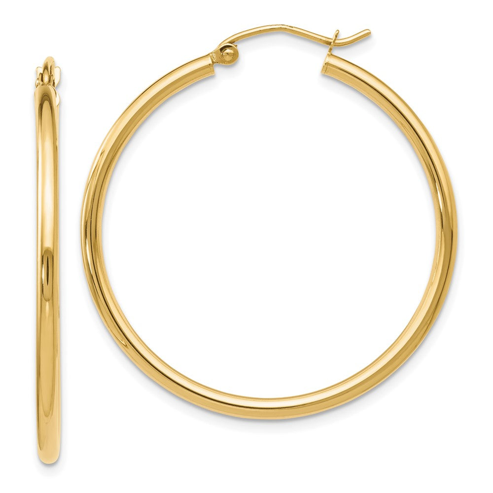 Leslie's 10K Polished Hinged Hoop EarringsTA05