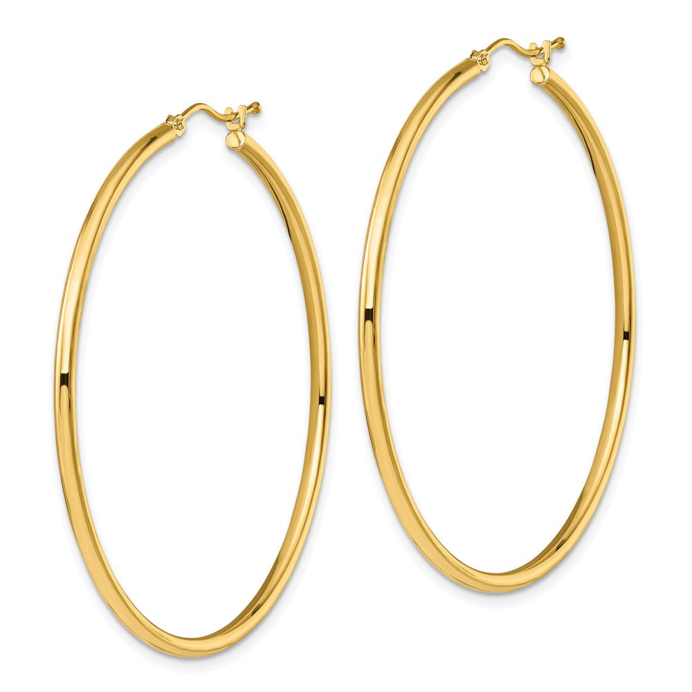 Leslie's 10K Polished Hinged Hoop EarringsTA08