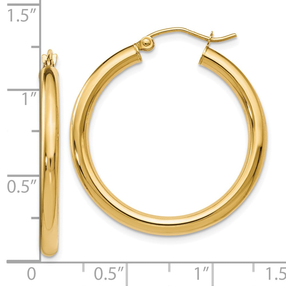 Leslie's 10K Polished Hinged Hoop EarringsTA12