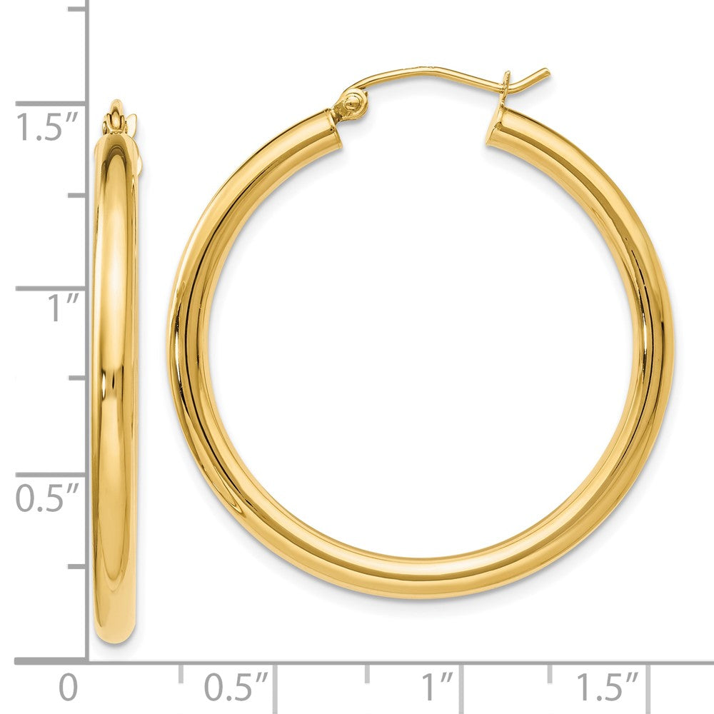 Leslie's 10K Polished Hinged Hoop EarringsTA14