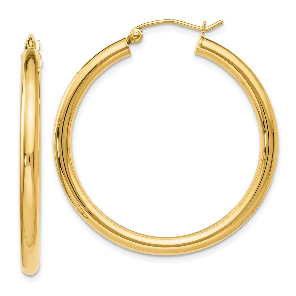 Leslie's 10K Polished Hinged Hoop EarringsTA14