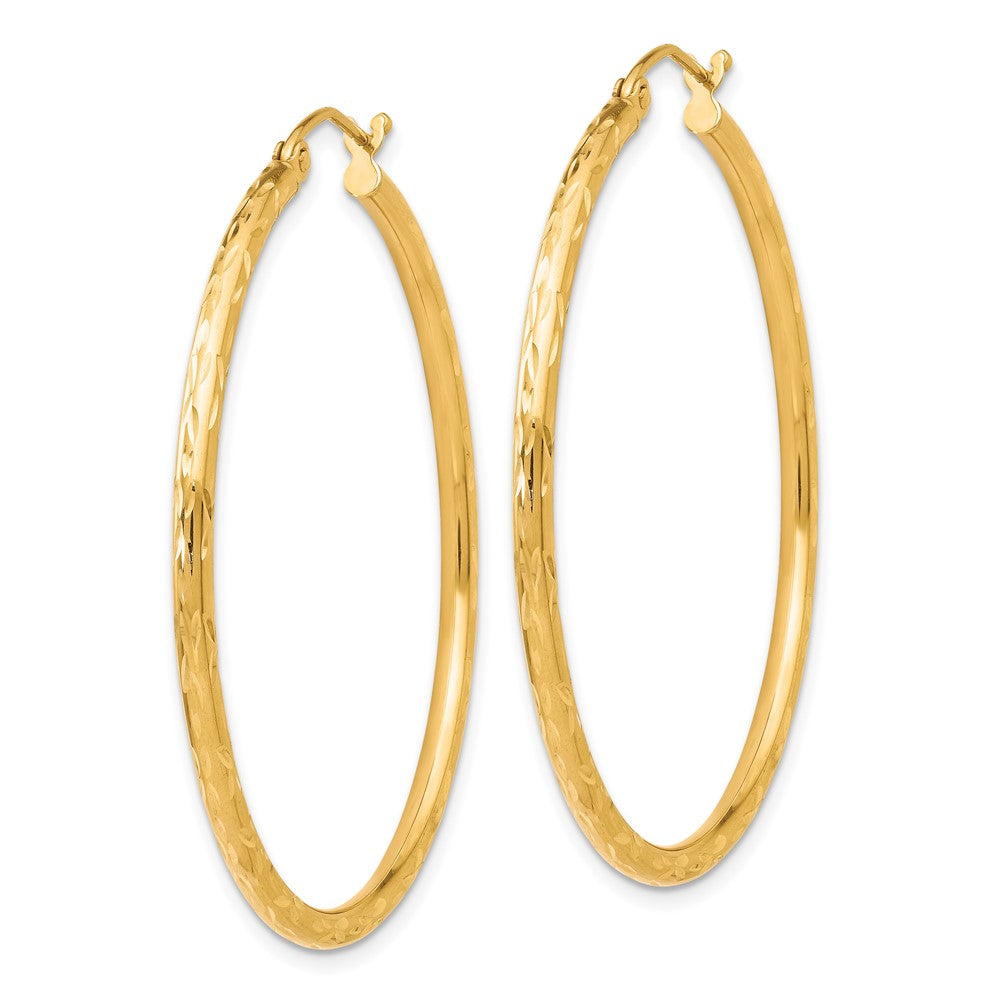 Leslie's 10K Textured Hinged Hoop EarringsTA29