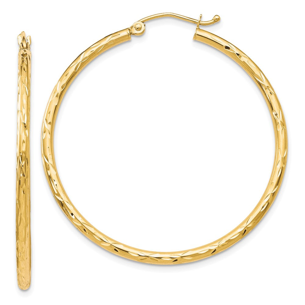 Leslie's 10K Textured Hinged Hoop EarringsTA29